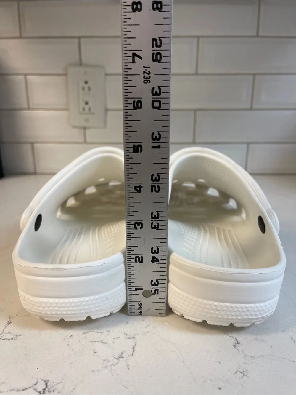 Crocs Classic Clog White Fun Rubber Shoes Unisex Adult M9 / W11 Style # 10001 - Picture 4 of 17